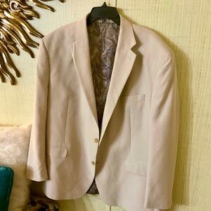 Lauren Ralph Lauren  Blazer Suit Jacket Mens 50 R Beige Sports Coat 2-Button